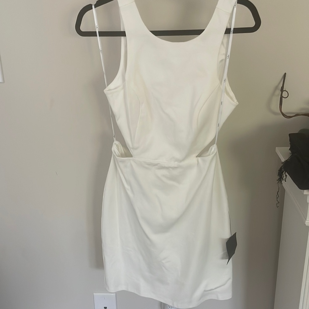 White cut our dress